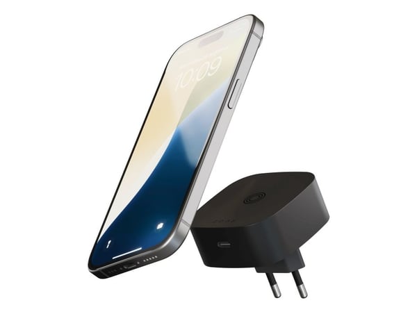 ZENS - Trådløst ladestativ / strømadapter - 18 watt (USB-C) - svart