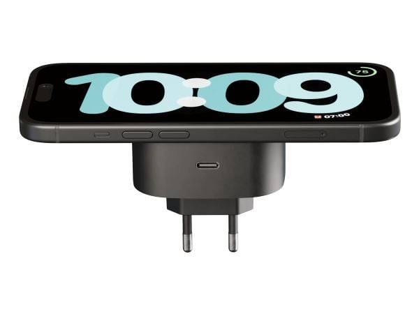 ZENS - Trådløst ladestativ / strømadapter - 18 watt (USB-C) - svart