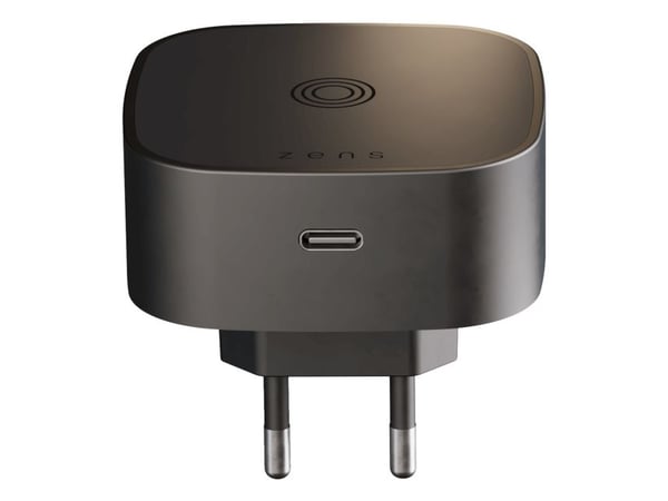 ZENS - Trådløst ladestativ / strømadapter - 18 watt (USB-C) - svart