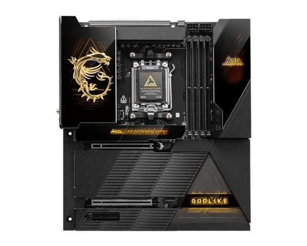 MSI MEG X870E GODLIKE - Hovedkort - utvidet ATX (E-ATX) - Socket AM5 - AMD X870E Chipset - USB-C 3.2 Gen 2x2, USB 3.2 Gen 2, USB 3.2 Gen 1, USB4 - ...