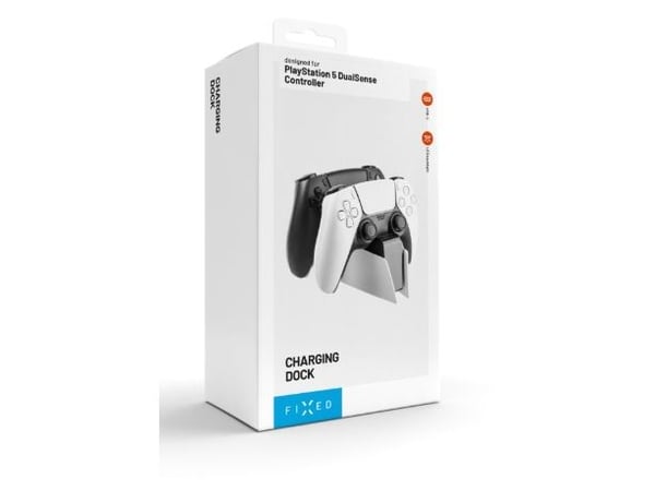 FIXED - Ladestativ - 2 utgangskontakter (PS5-kontrollerkontakt) - svart, hvit