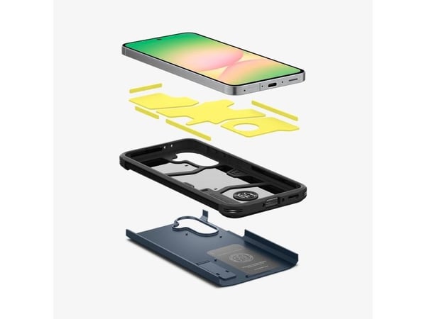 Spigen Tough Armor - Baksidesskydd för mobiltelefon - termoplastisk polyuretan (TPU), polykarbonat (PC), stötskum - metallskiffer - för Samsung Gal...