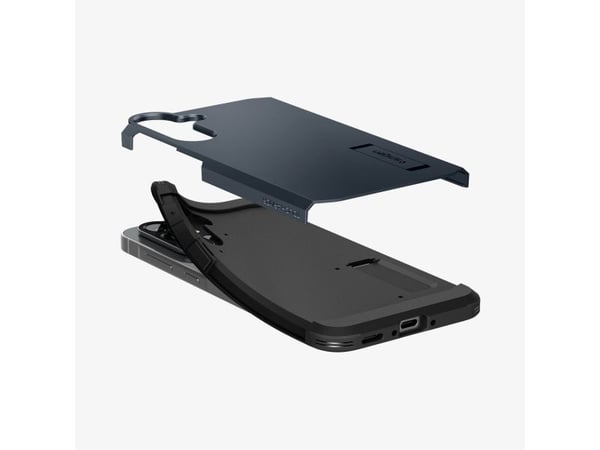 Spigen Tough Armor - Baksidesskydd för mobiltelefon - termoplastisk polyuretan (TPU), polykarbonat (PC), stötskum - metallskiffer - för Samsung Gal...