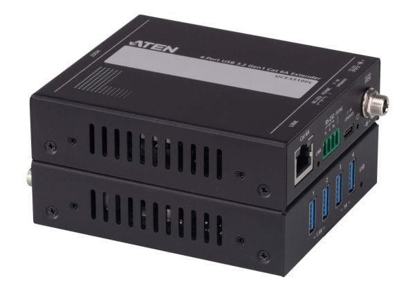 ATEN UCE33100 - Fjern- og lokal enhet - USB-utvider - USB 3.2 Gen 1 - over CAT 6a - 4 porter - opp til 100 m