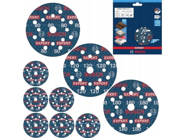 Bosch O780, Slipeskive, Maling, Stål, Tre, Blå, Rund, 12,5 cm, 12,5 cm