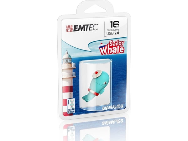 EMTEC Animalitos Marine Range M337 Sailor Whale - USB flash-enhet - 16 GB - USB 2.0