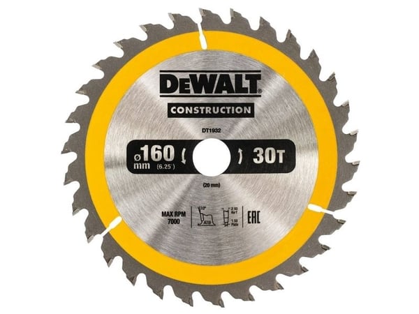 Dewalt pyörösaha 160x20mmx30z - DT1932-QZ - DT1932-QZ