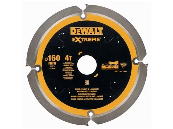 DeWALT DT1470-QZ, Monikiteinen timantti (PCD), Kuitusementtilevy, Laminaatti, 16 cm, 2 cm, 7000 RPM, DeWALT