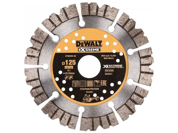 DeWALT DT90294-QZ, Hiomakiekko, Sisäänpainettu keskiosa, Kivi, DeWALT, 12,5 cm, Metallinen