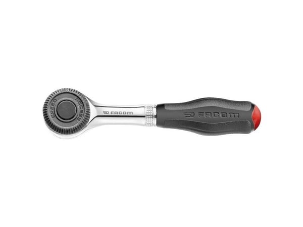 skralle med 360° rotasjon, 1/4", 120 mm, 60 tenner, FACOM [R.360PB]