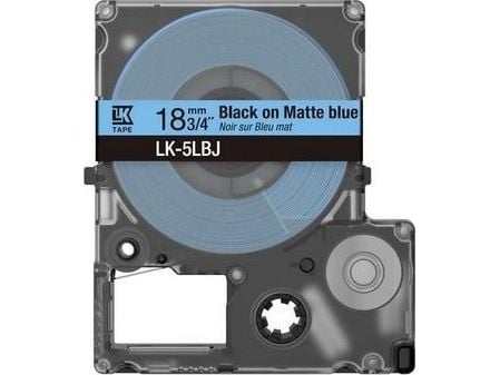Epson LabelWorks LK-4LBJ - Matt - Blau/Schwarz - Rolle (1,2 cm) ( C53S672080 )
