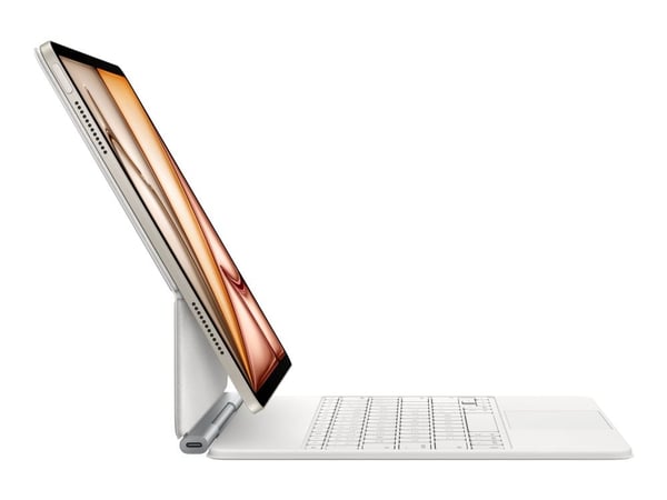 Apple Magic Keyboard - Tastatur og folioveske - med styrepute - Apple Smart connector - QWERTY - Russisk - hvit - for 13-inch iPad Air (M2, M3)