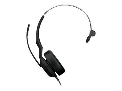 Jabra Evolve2 50 MS Mono - Hodesett - on-ear - kablet - aktiv støydemping - USB-C, USB-A - Certified for Microsoft Teams