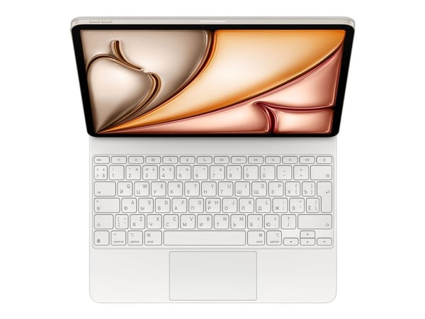 Apple Magic Keyboard - Tastatur og folioveske - med styrepute - Apple Smart connector - QWERTY - Russisk - hvit - for 13-inch iPad Air (M2, M3)