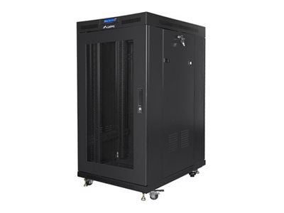 Lanberg FF01 series - Rack skap - 800 x 1000, flat pack, with mesh door, LCD - med 6 kjølevifter, LCD-skjerm, termostat - fritt stående - svart, RA... Lanberg FF01 series - Rack skap - 800 x 1000, flat pack, with mesh door, LCD - med 6 kjølevifter, LCD-skjerm, termostat - fritt stående - svart, RA...