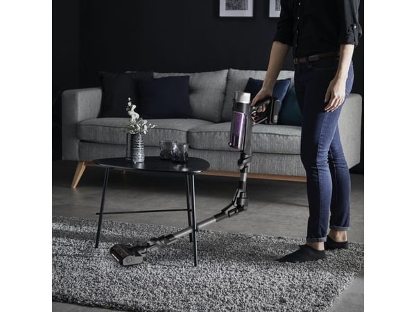 Rowenta RH2037, 2-i-1 stavstøvsuger, Uten pose, Svart, Lilla, 0,4 l, Rektangulær, Tørr
