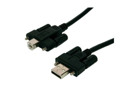 EXSYS USB 2.0 cable, 5m, 5 m, USB A, USB B, Hankjønn/hankjønn, Svart