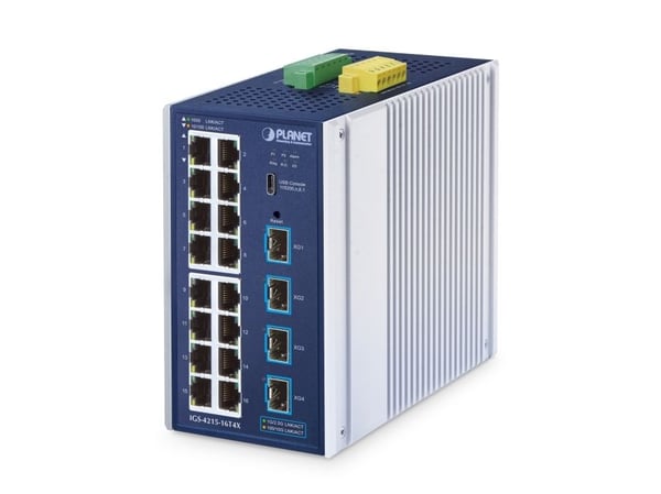 PLANET IGS-4215-16T4X, Hallittu, L2/L4, Gigabit Ethernet (10/100/1000), Full duplex, Seinään kiinnitettävä PLANET IGS-4215-16T4X, Hallittu, L2/L4, Gigabit Ethernet (10/100/1000), Full duplex, Seinään kiinnitettävä