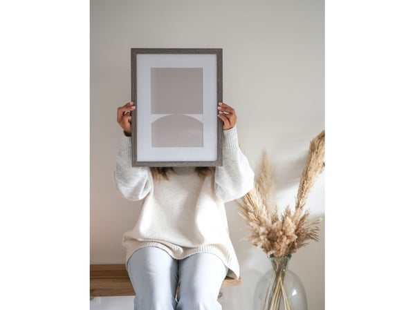 Deknudt S66KH3 P1, Enkel bilderamme, Glass, Tre, Grå, Bord, Vegg, 29,7 x 42 cm, Rektangulær