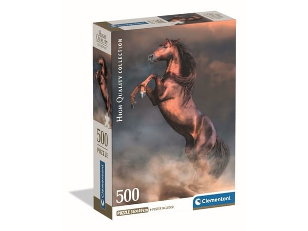 Clementoni 500 pcs CB HQC Wild Red Stallion, 14 vuosi/vuosia