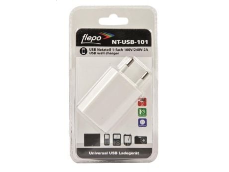 Flepo NT-USB-101, Sisätila, AC, 5 V, 1 A, Valkoinen