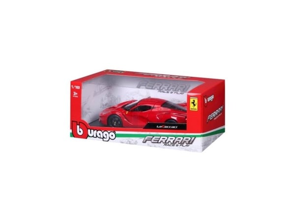BBURAGO Ferrari LaFerrari, Superbil, Montert på forhånd, 1:18, Ferrari LaFerrari, Alle kjønn, Metall, Plast