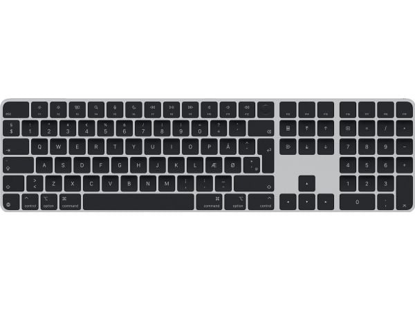 Apple Magic Keyboard with Touch ID and Numeric Keypad - Tastatur - USB-C - trådløs - Bluetooth - QWERTY - Dansk - svarte nøkler