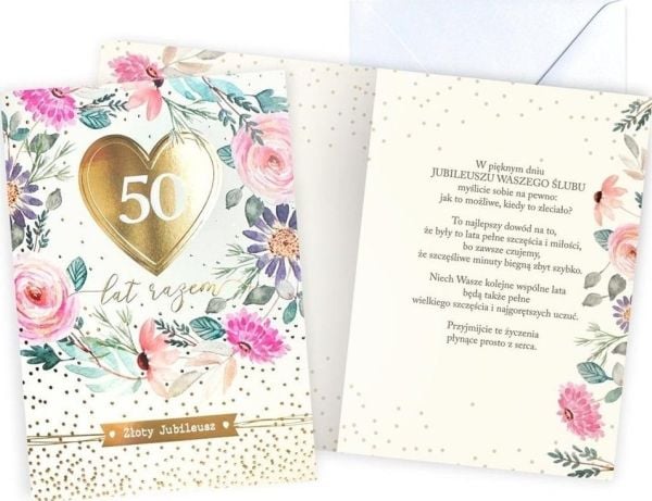 Kukartka jubileumskort 50