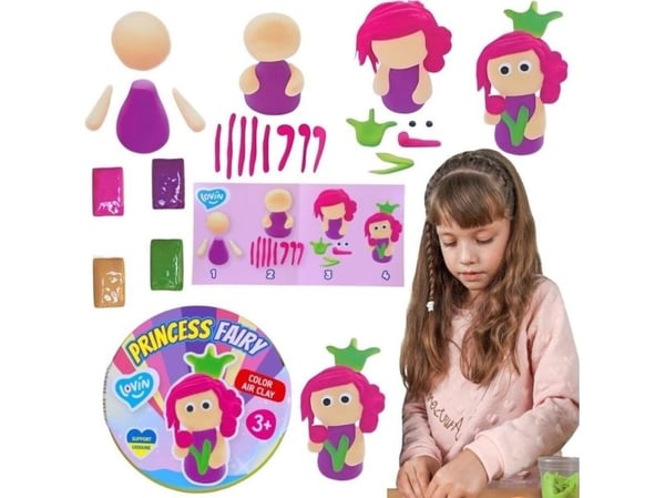 Markwins sett med lett modellervoks/skumkule Princess Fairy