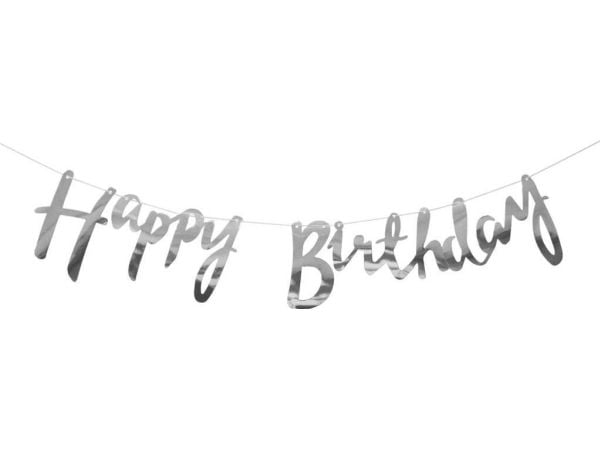 Arpex girlang Happy Birthday, silver