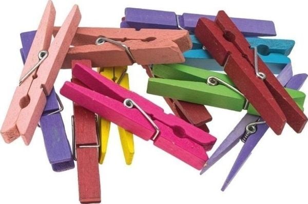 BREWIS fargerike klesklyper 7,5 cm 12 stk