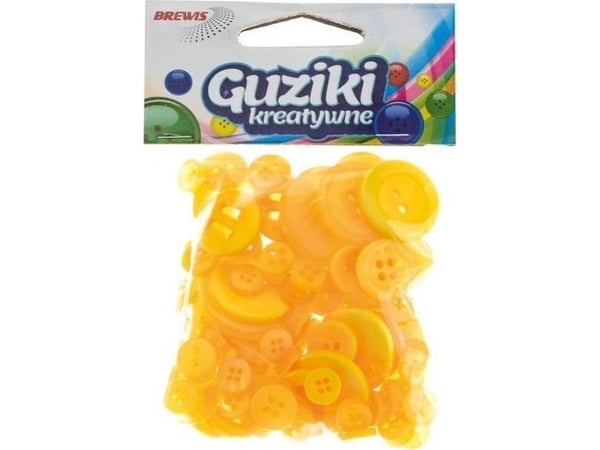 BREWIS kreative knapper, gule 40 g