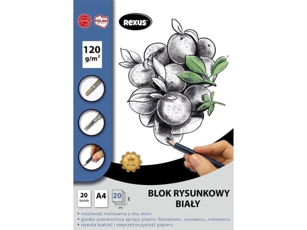 Beniamin tegneblokk A4/20K hvit Premium