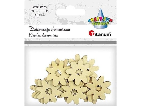 Titanum träblommor 28 mm 15 st