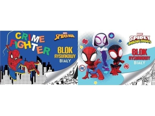 Beniamin tegneblokk A4/20K hvit Spider Man