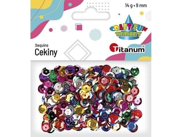 Runde paljetter 9mm mix 14g EDUKAMP