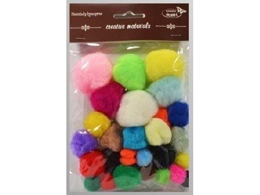 Fargerike duskballer 15-40 mm 30 stk