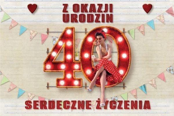 Invitasjon Birthday 40 (10 stk.)