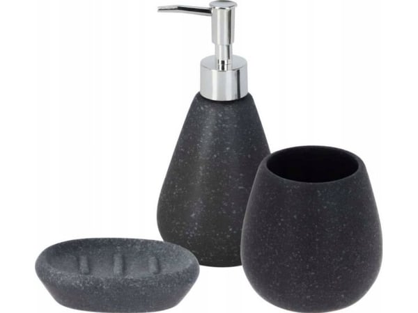 Bathroom Solutions sett med baderomstilbehør: dispenser, såpeskål og kopp