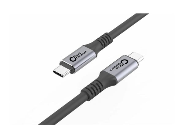 MicroConnect - USB-kabel - 24 pin USB-C (hann) rett til 24 pin USB-C (hann) rett - USB4 Gen3x2 - 20 V - 5 A - 1.5 m - USB Power Delivery (100 W), 8...