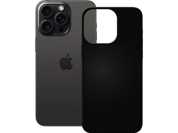 PEDEA - Bagsidecover til mobiltelefon - termoplastisk polyuretan (TPU) - sort - for Apple iPhone 16 Pro Max