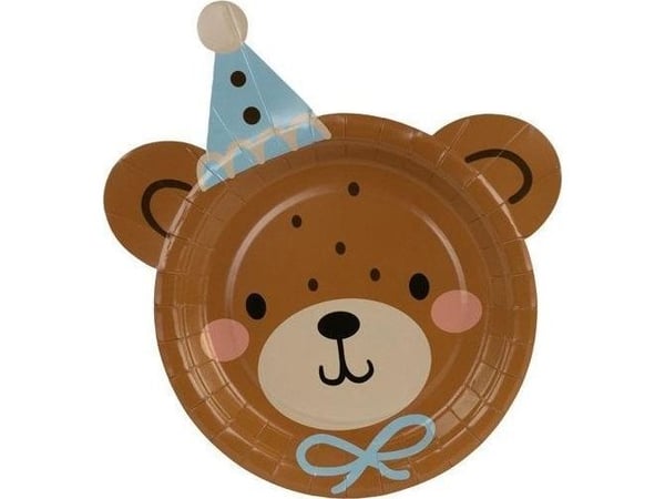 PartyDeco TPP93, Tallrik, Andra, papper, Brun, Bild, 6 styck