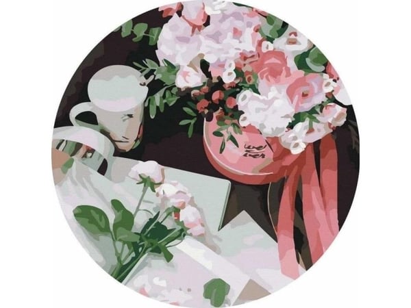 Hobby: Mal etter tall – rund 40 cm "God morgen"