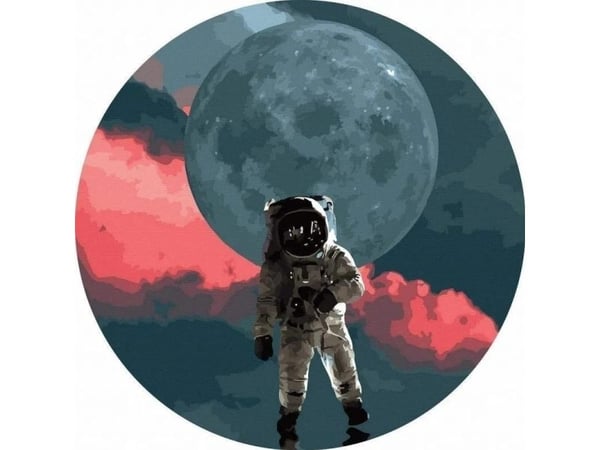 Male etter tall rund – Astronaut… 40 cm