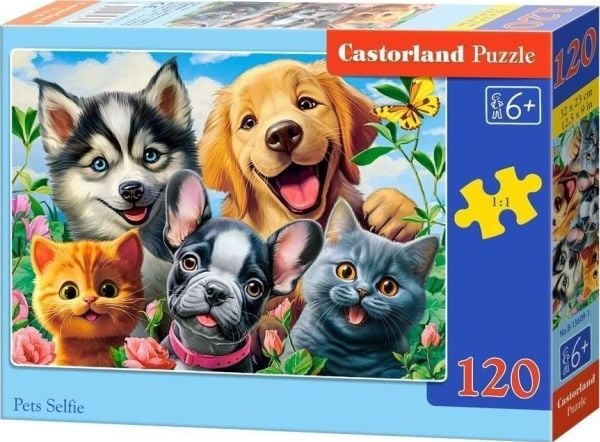 Castorland puslespill 120 Pets Selfie CASTOR