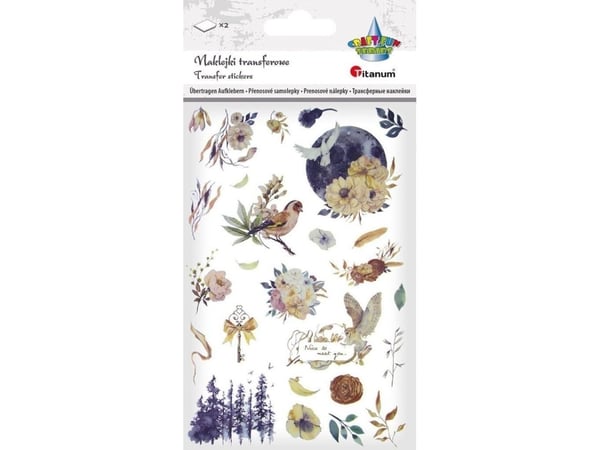 Apli Kids transfer-klistremerker Månen, blomster 2 ark