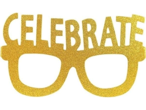 Arpex papirreveløy med glitter Celebrate (4 stk.)