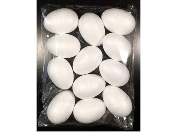 Styrofoam egg 80mm 12stk EDUKAMP