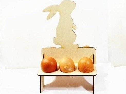 Eggholder for 6 egg til dekorasjon - Rabbit