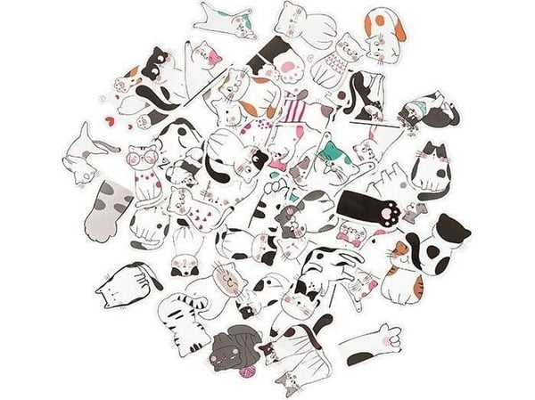 Vinyltatoveringer/klistremerker katter 4–5 cm 50 stk.